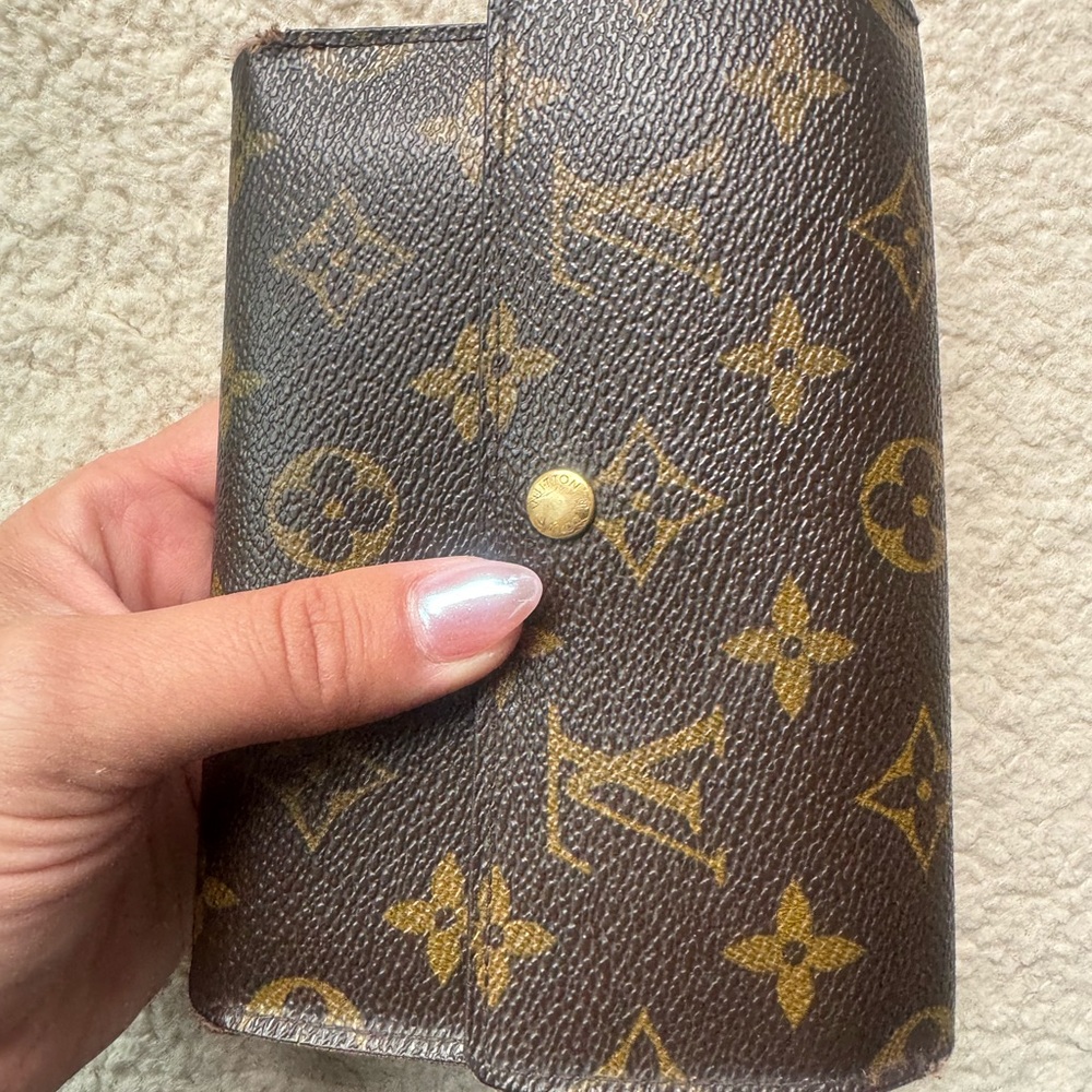 Vintage Louis Vuitton Brown and Gold Monogram Wallet